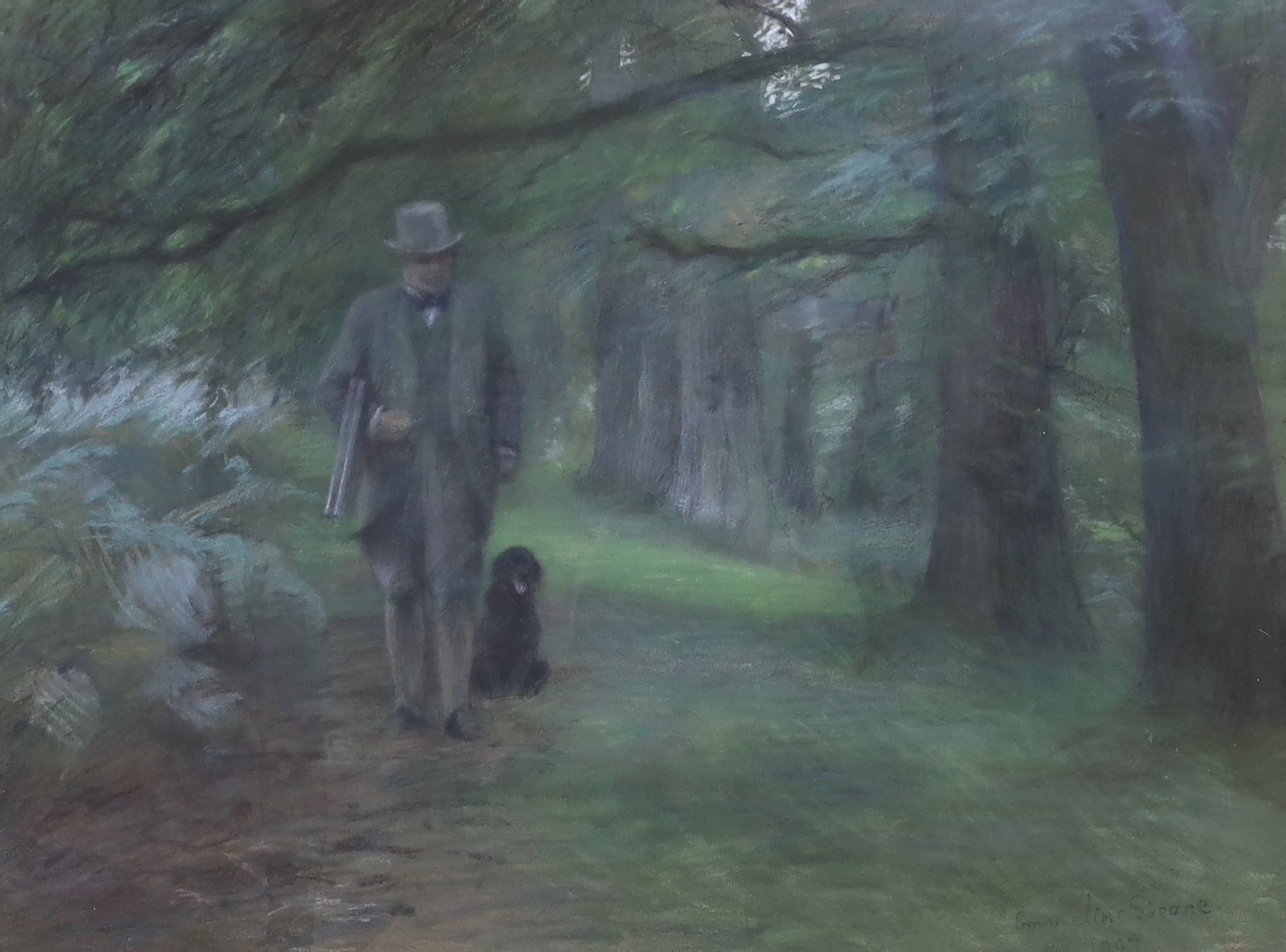 Emmeline Deane (1858-1944), pastel, Portrait of Percy Charles Wyndham, signed and dated 1907, 44 x 60cm